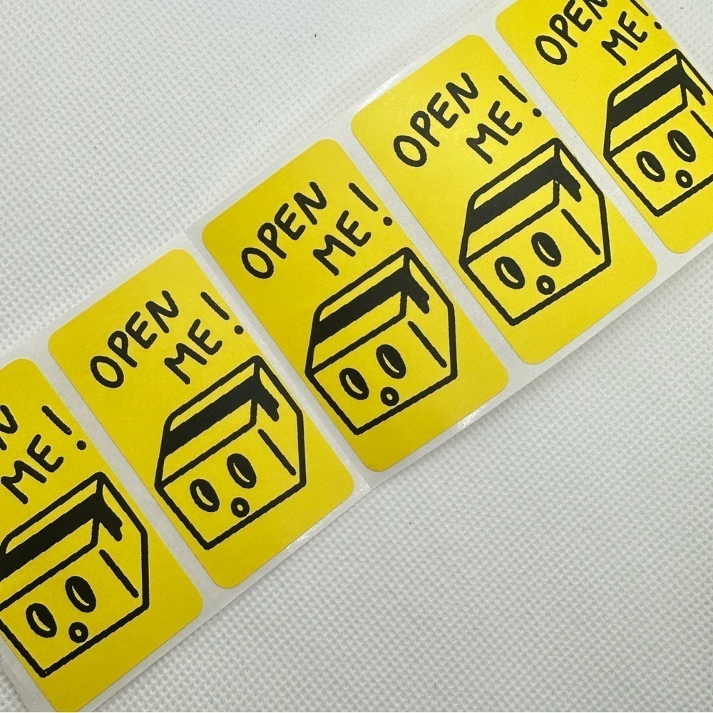 100pcs open me sticker | Stickers for Poshmark | shipping supplies | 2x1 - Picture 4 of 6